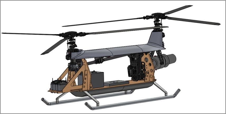 A remote UAV capable of carrying 200 lbs with a range of over 100 miles for use in medical emergencies